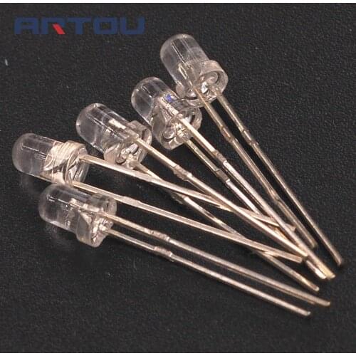 50PCS 3MM White to Blue/Green/Yellow Green/Yellow/Orange/Purple Light LED Light Emitting Diode