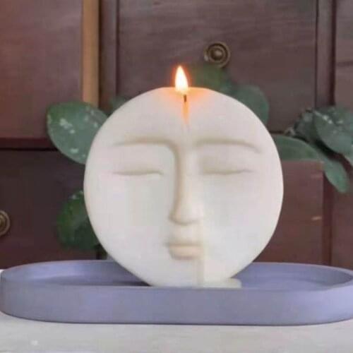 Abstract Human Face Candle Molds Candle Making Candlestick Ornament Silicone Molds DIY Epoxy Resin Crafts Candle Making Supplies