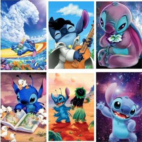 Disney Diamond Painting Lilo&Stitch Full Square/Round Diamond Mosaic Embroidery Home Decor Cross Stitch Kits Childrens Gift