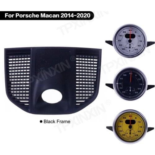 Car stopwatch for Porsche Macan 2014-2020 interior dashboard center clock compass time electronic meter clock accessional