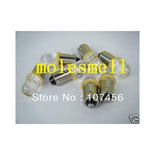 Free shipping 10pcs T10 T11 BA9S T4W 1895 12V yellow Led Bulb Light for Lionel flyer Marx