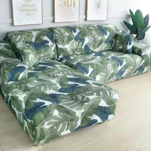 L shape sofa covers for living room Square lattice printed sofa protector anti-dust elastic stretch covers for corner sofa cover