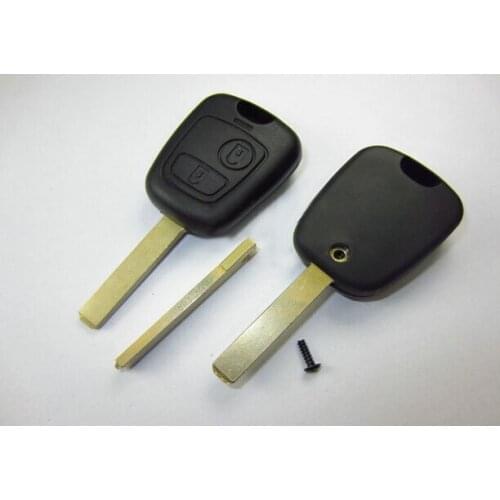 10PCS/lot For Citroen Remote Key Shell Case 2 Button With Uncut Key Blade (Without Groove) Fob Key Cover