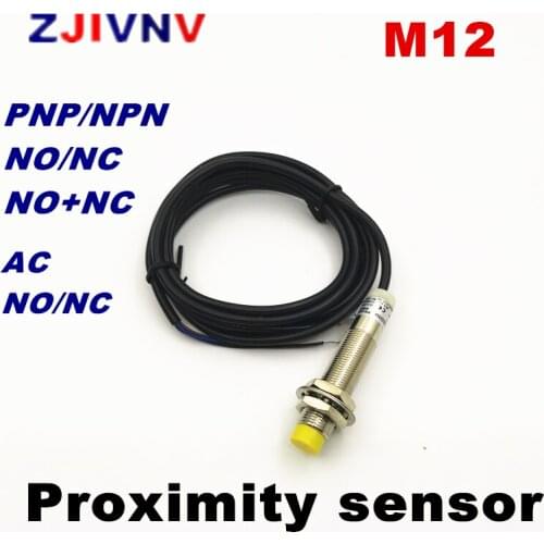 M12 hgih quality non-flush type PNP/NPN NO/NC DC 3/4 wires inductive sensor AC 2 wires proximity switch, distance 4mm