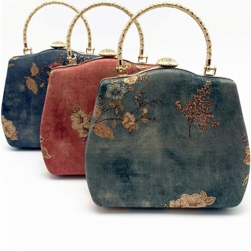 Fashion Women Embroidery Evening Bags Sequin Beaded Clutch Wedding Purse Shoulder Party Laides Case Purse