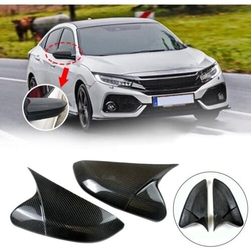 NEW-for Honda Civic 10Th TYPE-R 2016-2021 2019 2020 Carbon Fiber Rearview Side Mirrors Cover Decoration Trim Car Accessories