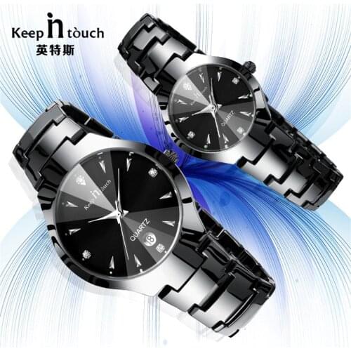 New Simple Mens&Women Watches Stainless Alloy Quartz Couple Watches Ladies Luminous Waterproof Couple clock relogio masculino