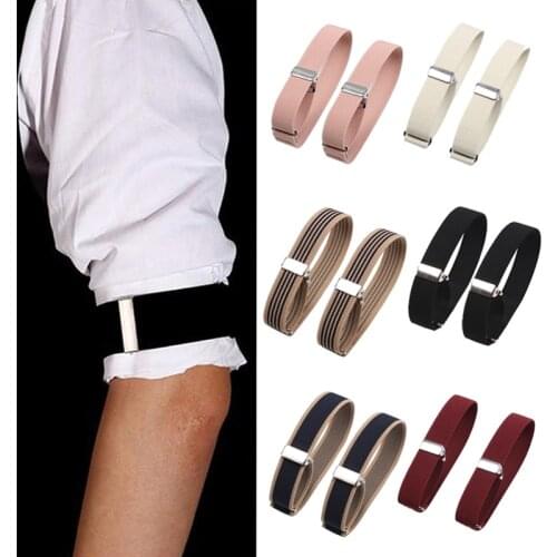 Unisex Elastic Armband Shirt Sleeve Holder Women Men Adjustable Arm Cuffs Bands for Party Wedding Clothing Accessories