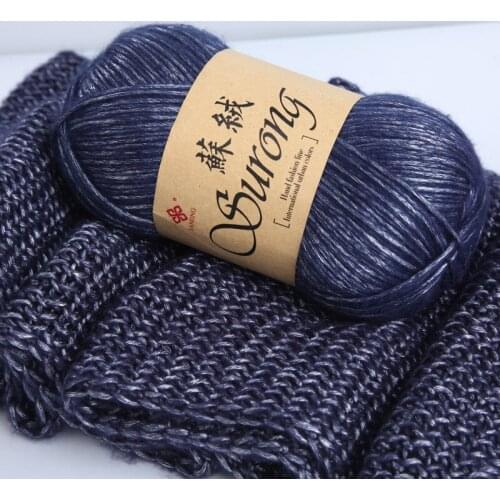 100g / ball 325m silk cotton knitting yarn crochet stitching thick wool yarn for hand knitting scarf environmentally sweater
