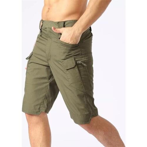 Military Camo Tactical Shorts Mens Summer Outdoor Hiking Sports Combat Training Shorts Multi Pocket Straight Loose Beach Shorts