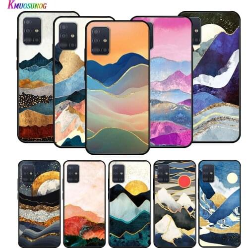 Silicone Soft Cover Mountain Marble Moon for Huawei P40 P30 P20 Lite E Pro P Smart Z Plus 2019 P10 P9 Lite Phone Case