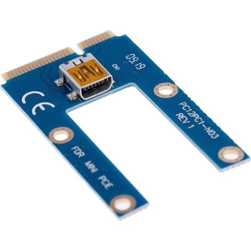 USB 3.0 Mini PCI-E to PCIe PCI Express 1x to 16x Extender Riser Card Miner Mining 60cm Adapter Extension Cable for Bitcoin BTC