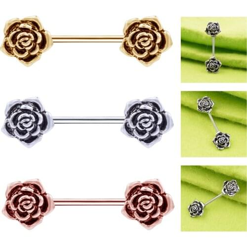 Retro 3pcs Nipple Piercing Shield Body Jewelry Nipplerings Women Ladies