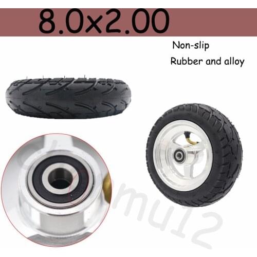 High quality 8x 2.00-5 vacuum wheel with alloy bearing, bearing hole is 10mm, suitable for KUGOO S1 S3 electric scooter