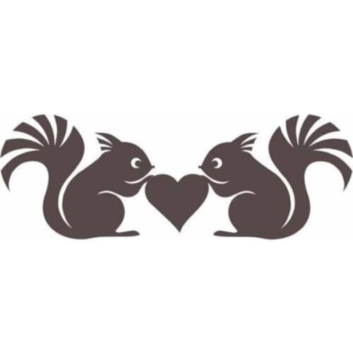 18*6.4cm Squirrel Love Decal Cars Boats Sticker Car Decor Vinyl Car Wrap Funny Modern Decal