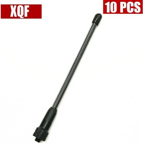 XQF 10PCS Black soft VHF 136-174mHz handheld radio antenna suitable for kenwood SMA-F 3107/2207/2207G two way radio