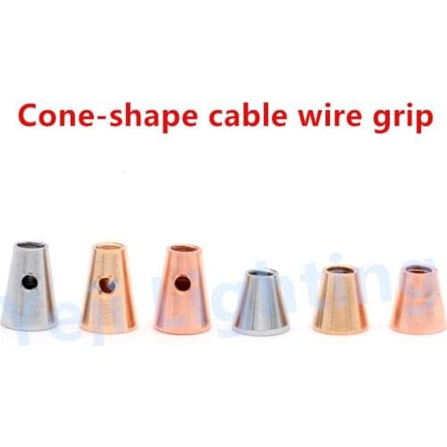 Iron cable grip clip Iron tip cone shape Wire Cord Grip Cloth Pendant Light lamp Socket retro ceiling rose lighting accessories