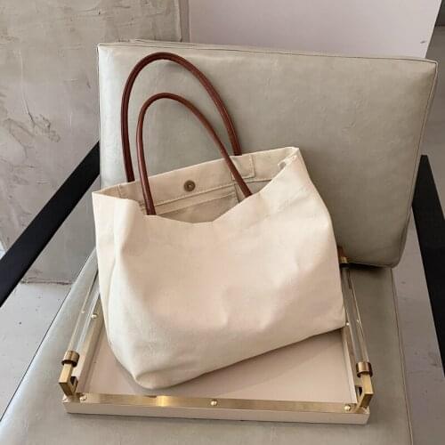 Yeqofcd Women Cloth Shoulder Bag Solid Color Canvas Shopping Bags Casual Totes Ladies Large Capacity Handbags Girl Schoolbag