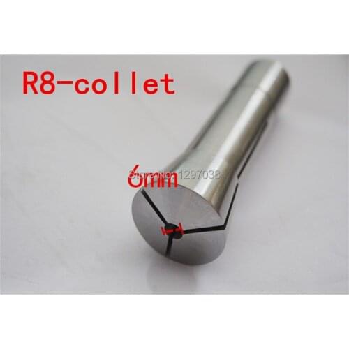 1pcs R8 Collet Socket Clamp Diameter 6mm Metric Size Draw Bar M12 Suit for R8 Collet Chuck Holder