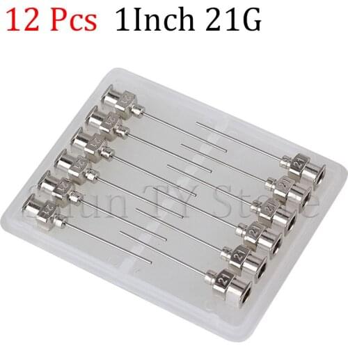 12 Pcs 1.5 Inch Silver Stainless Steel 21Ga Connector Glue Head Dispensing Needle, Suitable For Dispensing Electronic Components