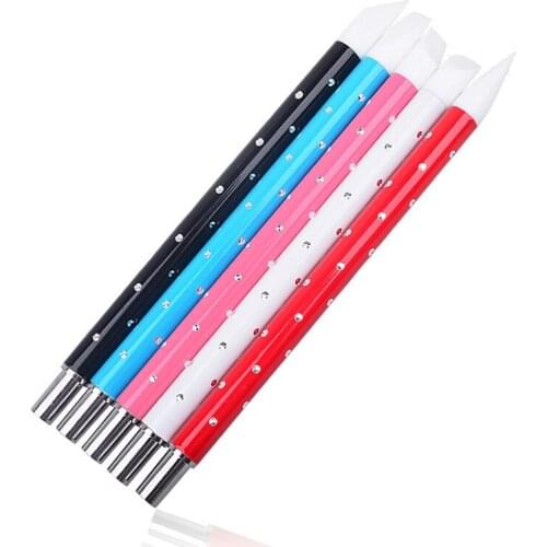 5pcs/set Nail Art Emboss Printing Carving Polish Brush Pen Sculpture Soft Silicone DIY Beauty Nail Tools acrylic nail brush