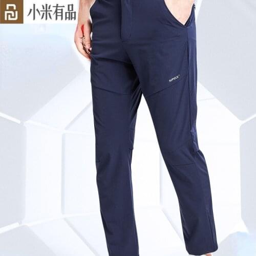 Supield Mens casual pants casual Elastic Waist Casual Pants Stretch Trousers Male Black Thin trousers for xiaomi youpin