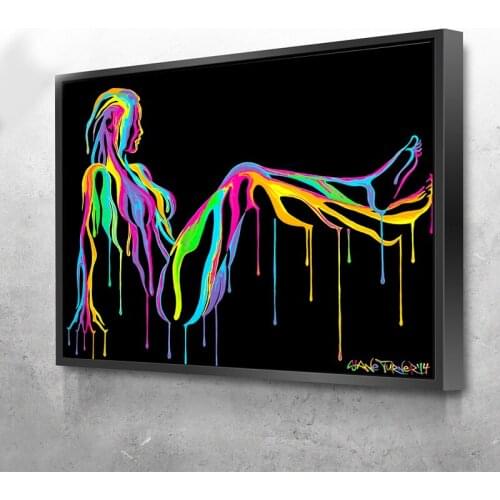 Black Background Colorful Decor Murale Chambre Painting Art On Canvas Modern Pictures for Wall Quadro Posters Prints Cuadros
