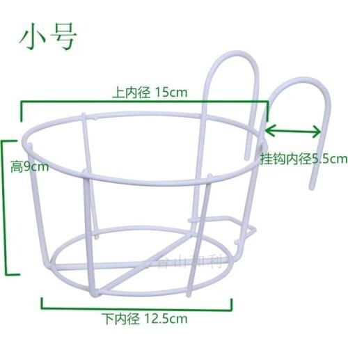 Round Hanging Rack Flowerpot Hanging Rack Iron Art Iron Rack Fleshy Flowerpot Balcony Flower Rack Round Flowerpot Wall Hanging F
