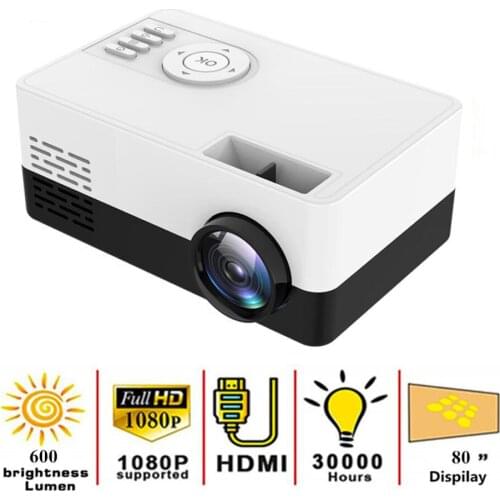 Lejiada new j16 led mini projector 320x240 pixels supports 1080p hdmi-compatible usb portable audio home media player video