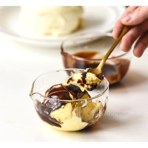 Mini bowl with drainage nozzle heat-resistant glass bowl restaurant baking preparation material bowl sauce bowl microwaveable