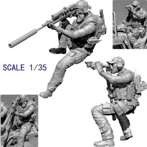 YUFan Model 1/35 US Sniper Resin Soldier for Tank Car YFWW-1990/1989