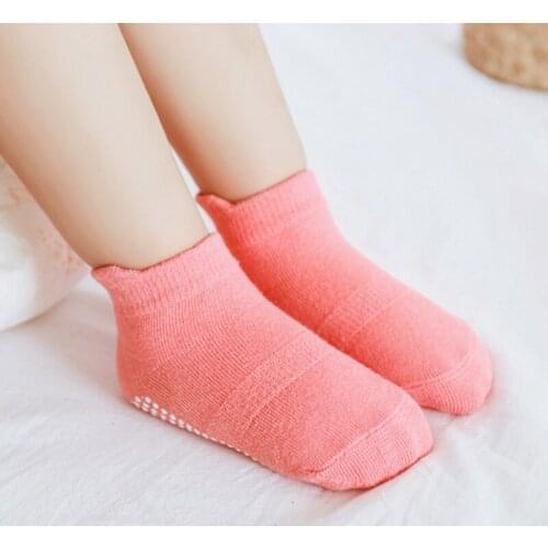 6 Pairs/lot Non Slip Baby Floor Socks Baby Floor Socks Toddler Girls Boys Ankle Socks Non Slip/Anti Skid Socks For Infant Kid