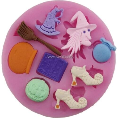 New Pretty Magic Witch High Heel 3d Silicone Cake Fondant Mold, Cake Decoration Tools, Soap, Candle Moulds