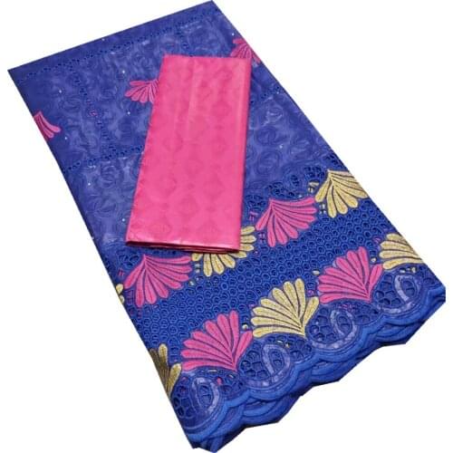 New Design African Lace Fabric With Holes Eyelet High Quality Bazin Riche Laces 2.5 Bazin + with 2.5 tulle lace TY-105