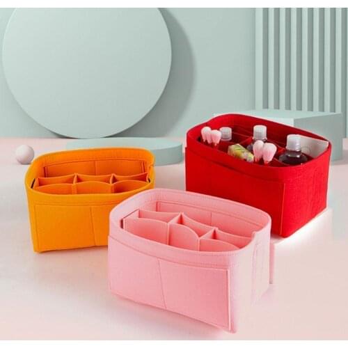 Felt Handbag Insert Organiser Women Insert Handbag Organiser Purse Organizer Casual Travel Bag Storage Liner Sundries Felt J4T0