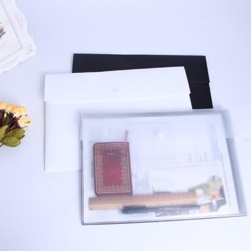 A4 Size Portable PP Plastic Envelope File Waterproof Storage Bag Document Folder P9YA