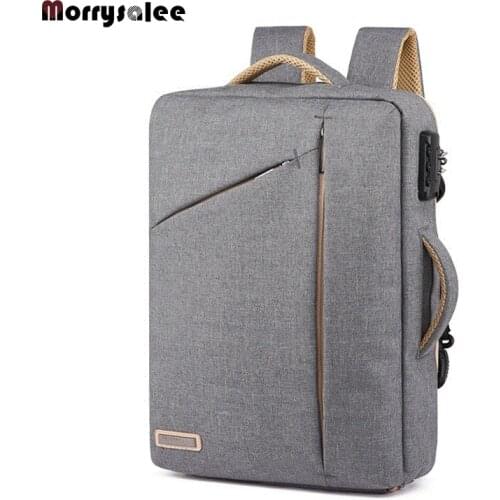 Casual Business Men Computer Backpack Light Laptop Bag 2020 New Lady Anti-theft Travel Backpack Gray 15.6-Inch Wear-Resisting