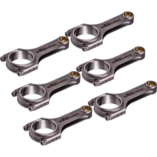 6pcs H beam Connecting Rods for Triumph TR5 TR250 GT6 TR6 late model 146.05mm With ARP 2000 Bolts