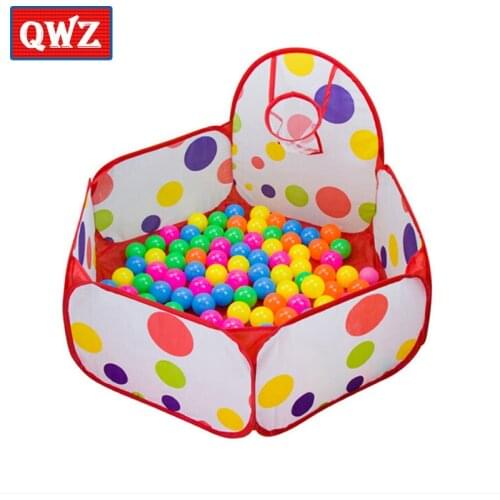 QWZ Foldable Outdoor Indoor Kids Game Play Toy Tent Outdoor Portable Ocean Ball Pit Pool High Quality Christmas Birthday Gifts