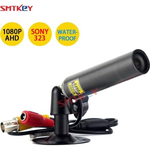 SMTKEY AHD Mini Camera 1080P SONY 323 Sensor AHD Camera Waterproof Micro Surveillance Small Black Metal Bullet Security Camera