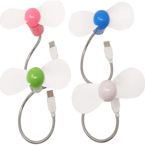 4 Colour Mini Mobile Portable USB-Powered Cooling Fan Gooseneck Air Blower for Desktop PC Computer Laptop Notebook Tablet