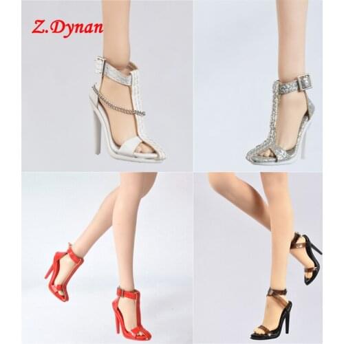 IN STOCK 1/6 Scale female shoes Sandals sexy high heels Model Fit 12inch TBL PH JIAOU Female Action Figure Body