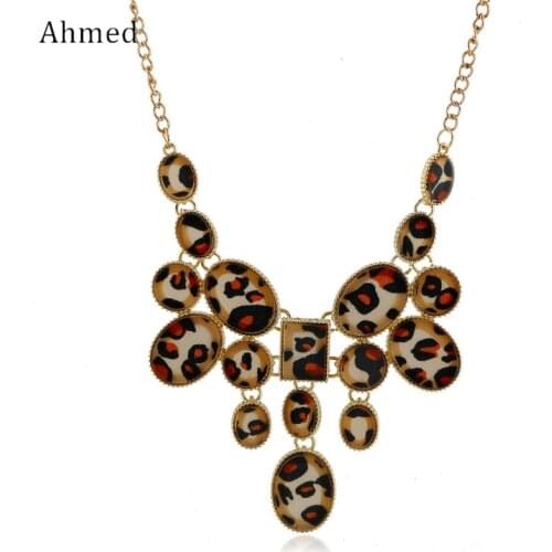 Ahmed New Leopard Crystal Pendant Statement 2018 Necklace for Women Charm Female Necklace Pendant Fashion Jewelry Wholesale
