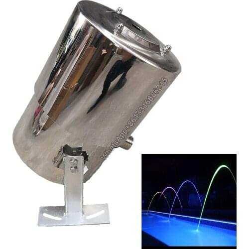 1pc Wave fountain,jumping fountain Pure stainless steel built-in colorful lights and high efficiency filter cotton and driver