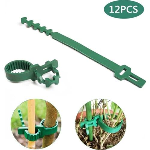 12pcs Reusable Plant Cable Ties Adjustable Tree Climbing Support Garden Horticulture Planting Supplies Grafting Clips