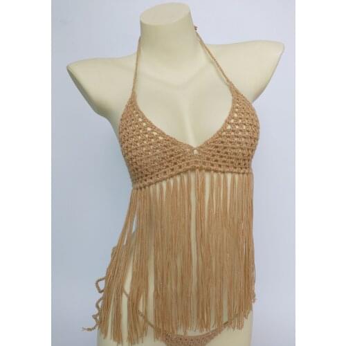 2020 New Bikini Top Crochet Tassel Top