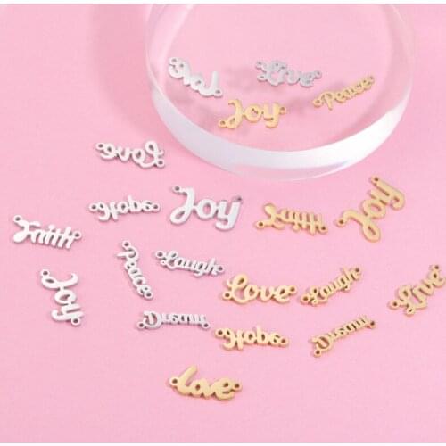 2021 Trendy DIY Jewelry Accessories Mirror Polished IP Plated Jewelry Stainless Steel Heart Round Charms For DIY Making