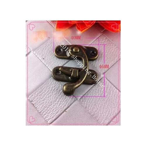 A13 box around the horn hook box luggage accessories lock hasp hook antique metal DIY 40MM*46MM