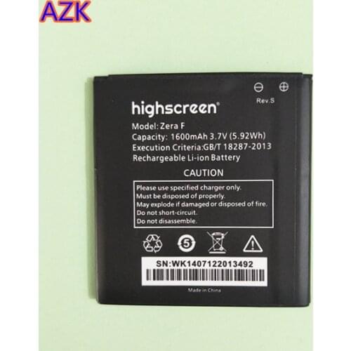 B-TAIHENG Li-ion Phone Battery for Highscreen Zera F rev.S Mobile Cell phone battery Replacement 1600mAh 3.7V