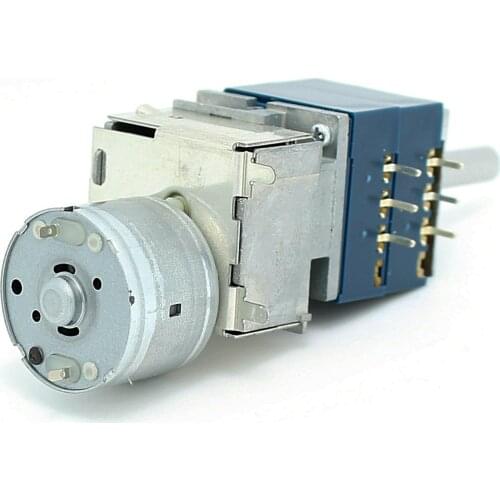 1 Piece Original RK27 Motor Potentiometer Dual-Channel 10K 10KA×2 Semi-Round Handle 25mm 6 Pin